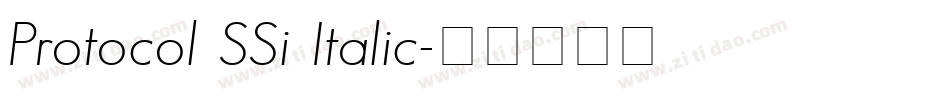 Protocol SSi Italic字体转换